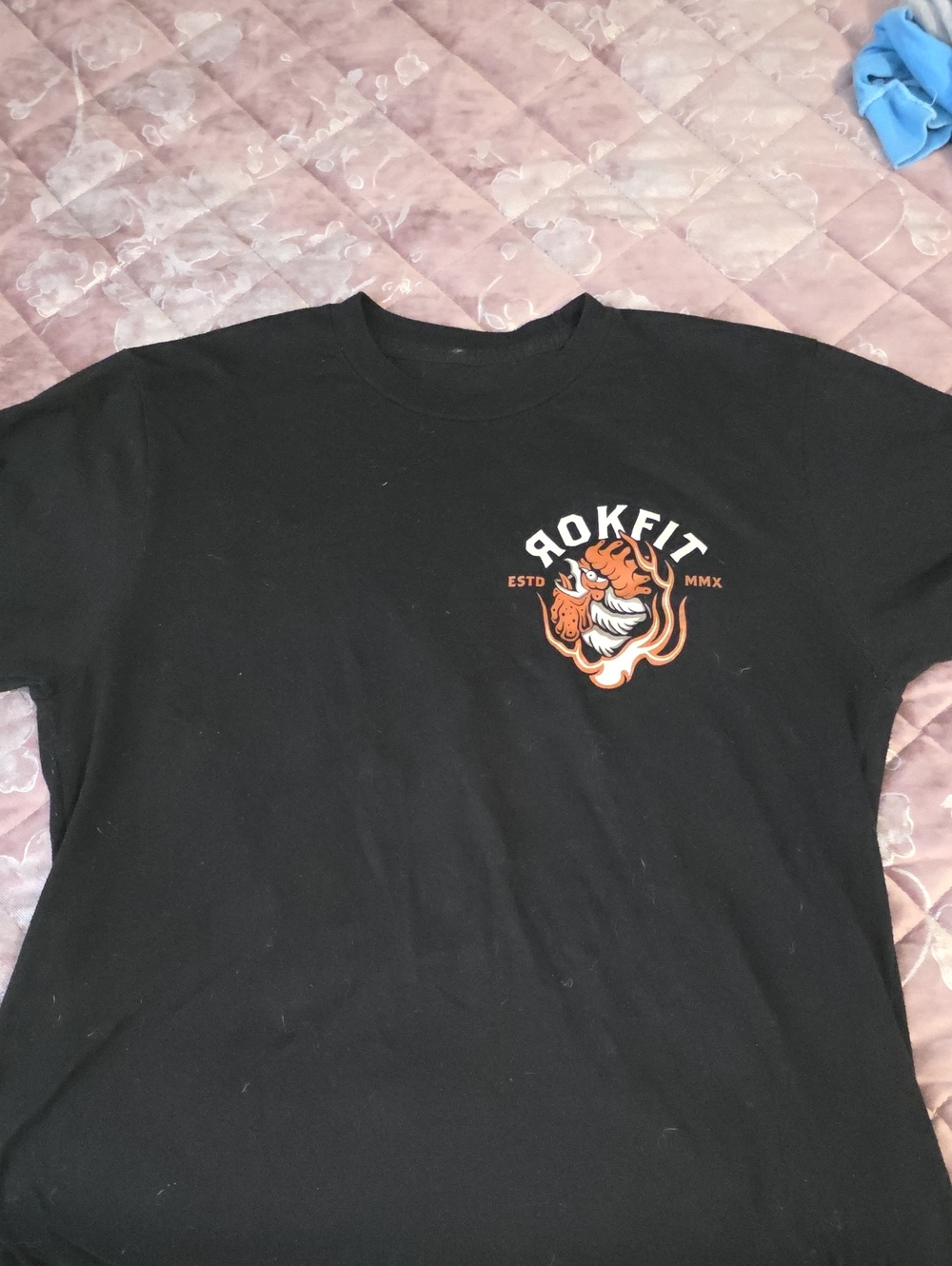 Rokfit Men's Black Short Sleeve Logo Tee